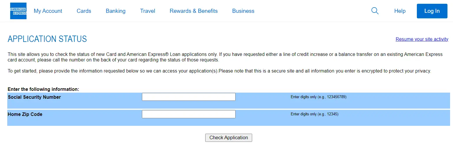 How to Check Your Amex Credit Card Application Status