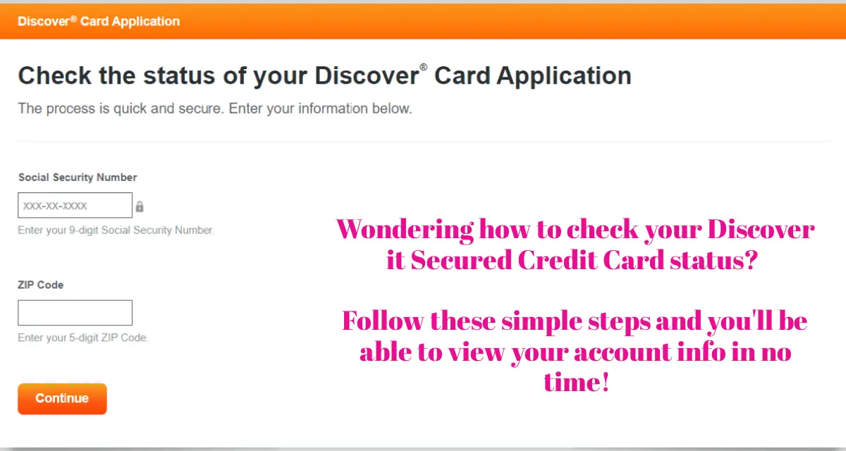 Wondering how to check your Discover it Secured Credit Card status Follow these simple steps and you'll be able to view your account info in no time!