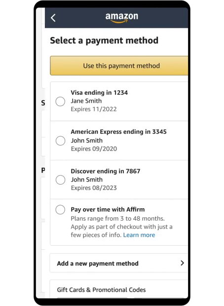 Choose payment method