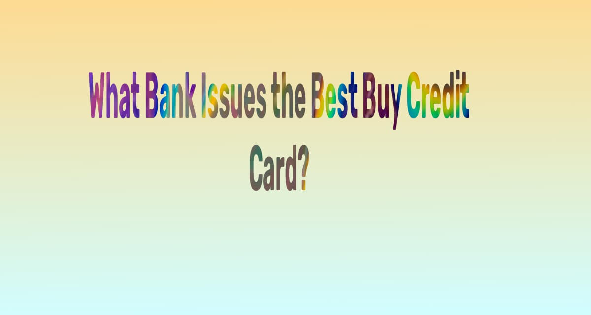 What Bank Issues the Best Buy Credit Card